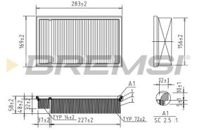 BREMSI FA1704 - AIR FILTER NISSAN