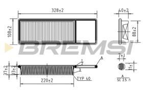 BREMSI FA1705 - AIR FILTER HONDA