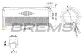 BREMSI FA1996 - AIR FILTER DEUTZ-FAHR, FENDT, FIAT