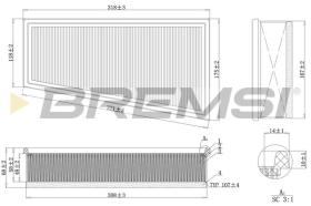 BREMSI FA2004 - AIR FILTER PEUGEOT, CITROEN