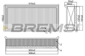 BREMSI FA2005 - AIR FILTER TOYOTA