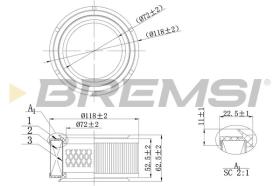 BREMSI FA2033 - AIR FILTER CITROEN