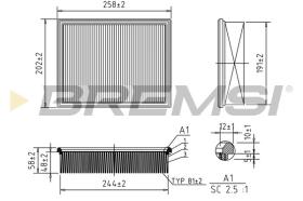 BREMSI FA2040 - AIR FILTER LAND ROVER