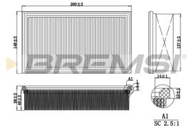 BREMSI FA2041 - AIR FILTER FORD