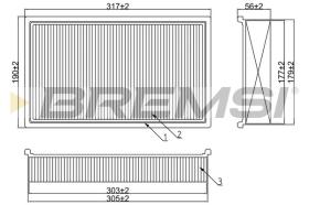 BREMSI FA2042 - AIR FILTER MERCEDES-BENZ