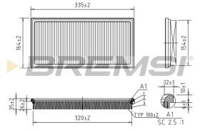 BREMSI FA2067 - AIR FILTER VOLVO