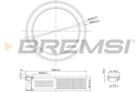 BREMSI FA2068 - AIR FILTER MITSUBISHI, HYUNDAI