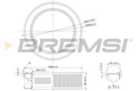 BREMSI FA2072 - AIR FILTER MERCEDES-BENZ