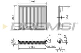 BREMSI FA2075 - AIR FILTER OPEL, DAEWOO