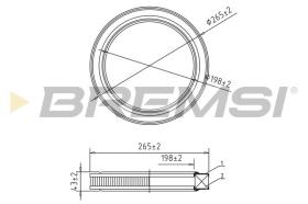 BREMSI FA2079 - AIR FILTER HONDA, SUZUKI, ROVER