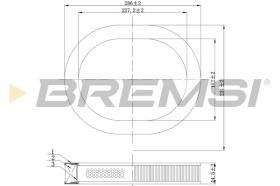 BREMSI FA2080 - AIR FILTER MAZDA