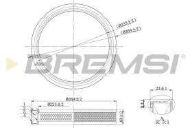 BREMSI FA2081 - AIR FILTER FORD