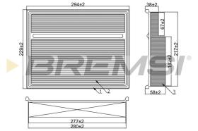 BREMSI FA2086 - AIR FILTER MERCEDES-BENZ