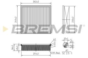 BREMSI FA2088 - AIR FILTER OPEL