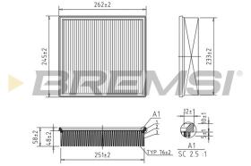 BREMSI FA2090 - AIR FILTER OPEL