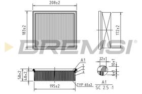 BREMSI FA2091 - AIR FILTER RENAULT