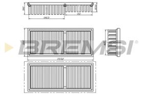 BREMSI FA2096 - AIR FILTER MERCEDES-BENZ, CHRYSLER