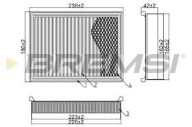 BREMSI FA2098 - AIR FILTER OPEL