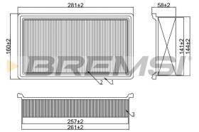 BREMSI FA2099 - AIR FILTER SAAB