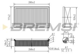 BREMSI FA2101 - AIR FILTER MERCEDES-BENZ