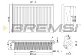 BREMSI FA2104 - AIR FILTER FORD