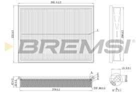 BREMSI FA2105 - AIR FILTER OPEL