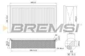 BREMSI FA2106 - AIR FILTER RENAULT