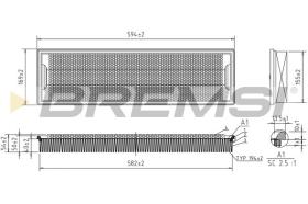 BREMSI FA2107 - AIR FILTER MERCEDES-BENZ