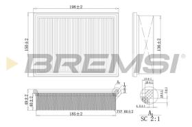 BREMSI FA2110 - AIR FILTER FORD