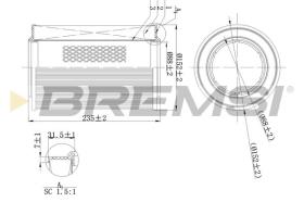 BREMSI FA2111 - AIR FILTER SAAB