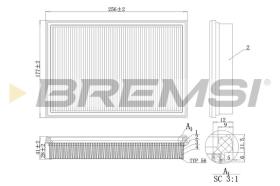 BREMSI FA2115 - AIR FILTER MAZDA