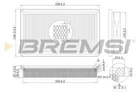 BREMSI FA2116 - AIR FILTER MAZDA