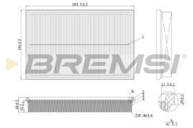 BREMSI FA2120 - AIR FILTER OPEL