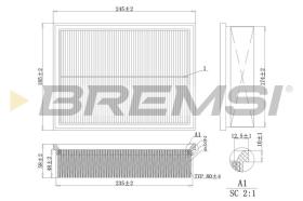 BREMSI FA2125 - AIR FILTER OPEL