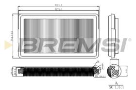 BREMSI FA2126 - AIR FILTER BMW, ALPINA, INNOCENTI