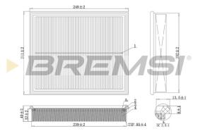 BREMSI FA2128 - AIR FILTER OPEL