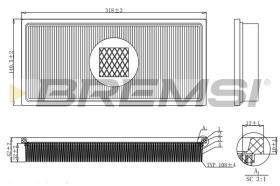 BREMSI FA2129 - AIR FILTER FORD