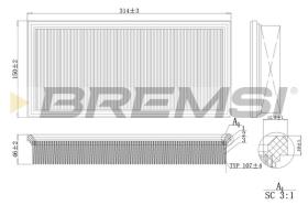 BREMSI FA2134 - AIR FILTER TOYOTA