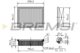 BREMSI FA2136 - AIR FILTER INNOCENTI, DAIHATSU