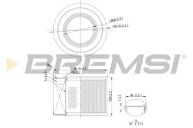 BREMSI FA2142 - AIR FILTER RENAULT