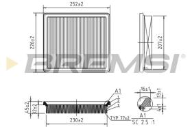 BREMSI FA2145 - AIR FILTER OPEL