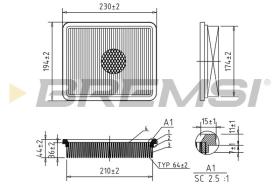 BREMSI FA2146 - AIR FILTER MAZDA