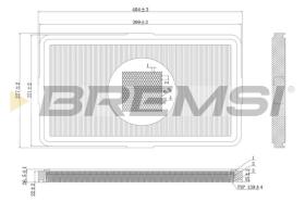 BREMSI FA2147 - AIR FILTER ALFA ROMEO