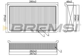 BREMSI FA2151 - AIR FILTER FORD