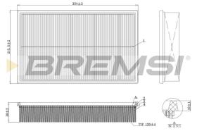 BREMSI FA2159 - AIR FILTER VOLVO