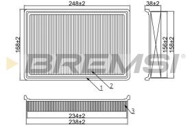 BREMSI FA2162 - AIR FILTER FIAT