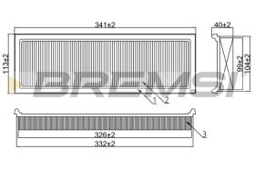 BREMSI FA2163 - AIR FILTER FIAT