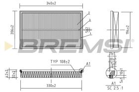 BREMSI FA2165 - AIR FILTER OPEL