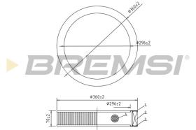 BREMSI FA2167 - AIR FILTER NISSAN