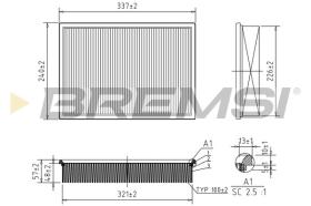 BREMSI FA2169 - AIR FILTER VOLVO